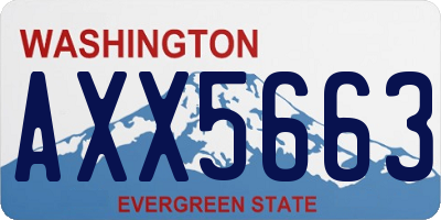WA license plate AXX5663
