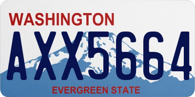 WA license plate AXX5664