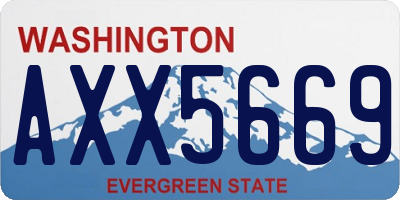 WA license plate AXX5669