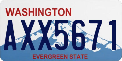 WA license plate AXX5671