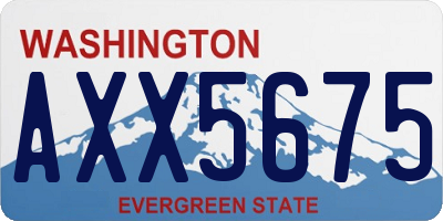 WA license plate AXX5675