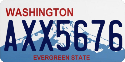 WA license plate AXX5676