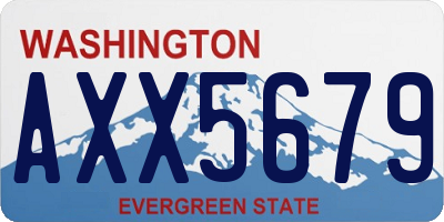 WA license plate AXX5679