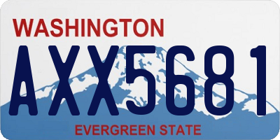 WA license plate AXX5681