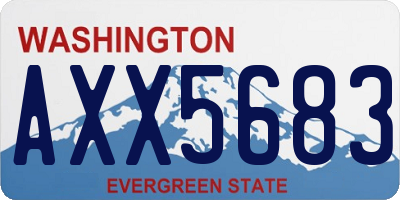 WA license plate AXX5683