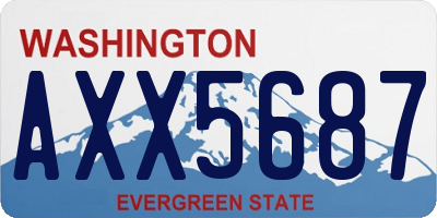 WA license plate AXX5687