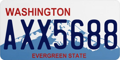 WA license plate AXX5688