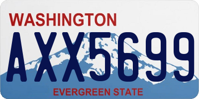 WA license plate AXX5699