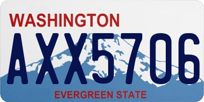WA license plate AXX5706
