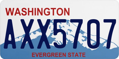 WA license plate AXX5707