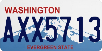 WA license plate AXX5713