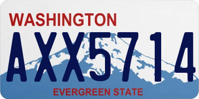 WA license plate AXX5714