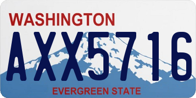 WA license plate AXX5716