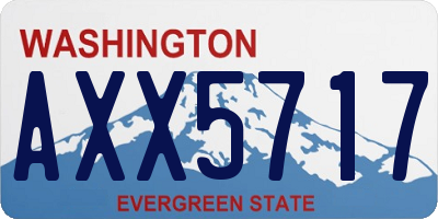 WA license plate AXX5717