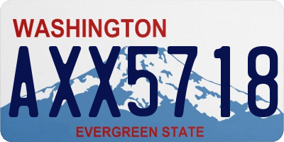 WA license plate AXX5718