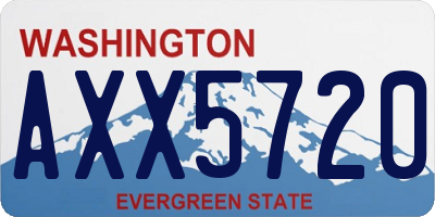 WA license plate AXX5720