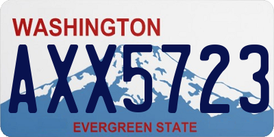 WA license plate AXX5723