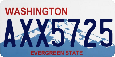 WA license plate AXX5725