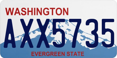 WA license plate AXX5735