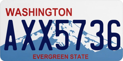 WA license plate AXX5736