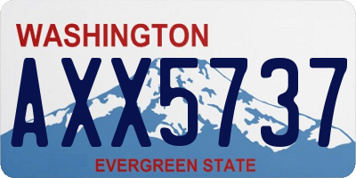 WA license plate AXX5737