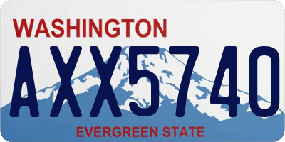 WA license plate AXX5740