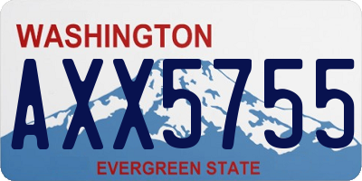 WA license plate AXX5755