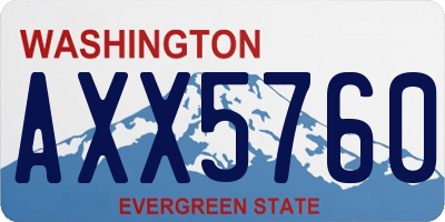 WA license plate AXX5760