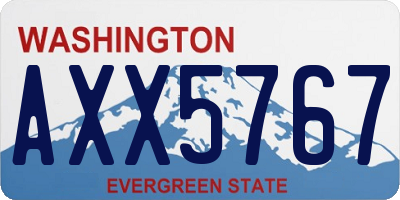WA license plate AXX5767