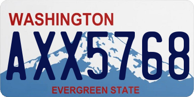 WA license plate AXX5768