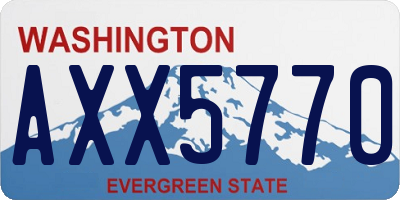 WA license plate AXX5770