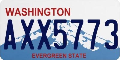 WA license plate AXX5773