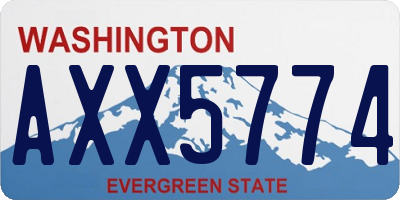 WA license plate AXX5774