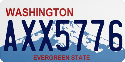 WA license plate AXX5776
