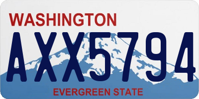WA license plate AXX5794