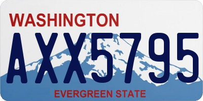 WA license plate AXX5795