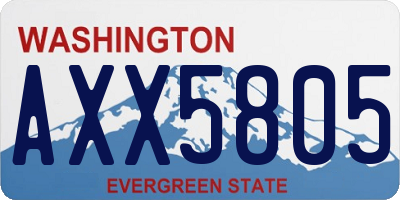 WA license plate AXX5805