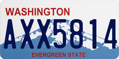 WA license plate AXX5814