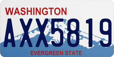WA license plate AXX5819
