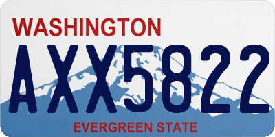 WA license plate AXX5822