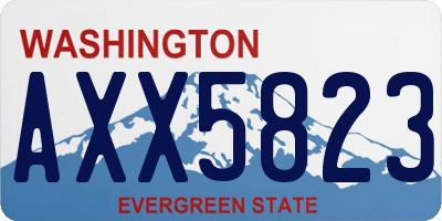 WA license plate AXX5823