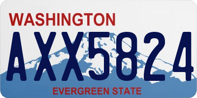WA license plate AXX5824