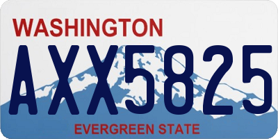 WA license plate AXX5825
