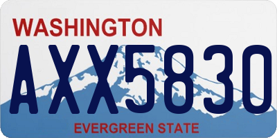 WA license plate AXX5830