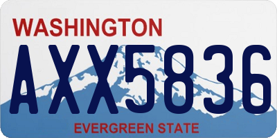 WA license plate AXX5836