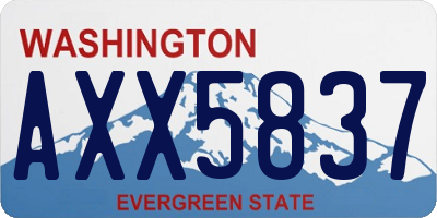 WA license plate AXX5837