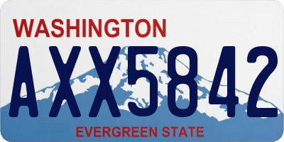 WA license plate AXX5842