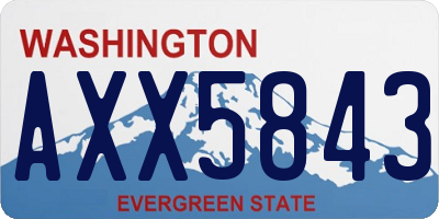 WA license plate AXX5843