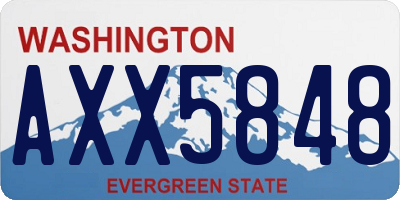 WA license plate AXX5848