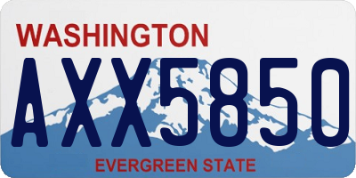WA license plate AXX5850